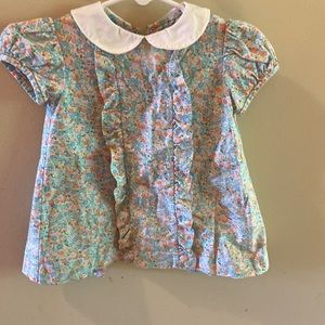 Flowered Peter Pan ruffle dress size 23 months